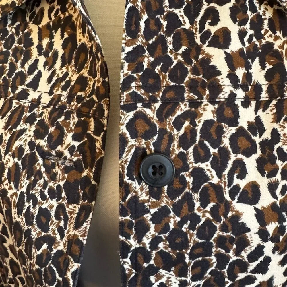Women's Laura Ashley XL Animal Print Blazer Jacket Multicolor Mid Length
